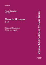 Mass in G SSAA Full Score cover